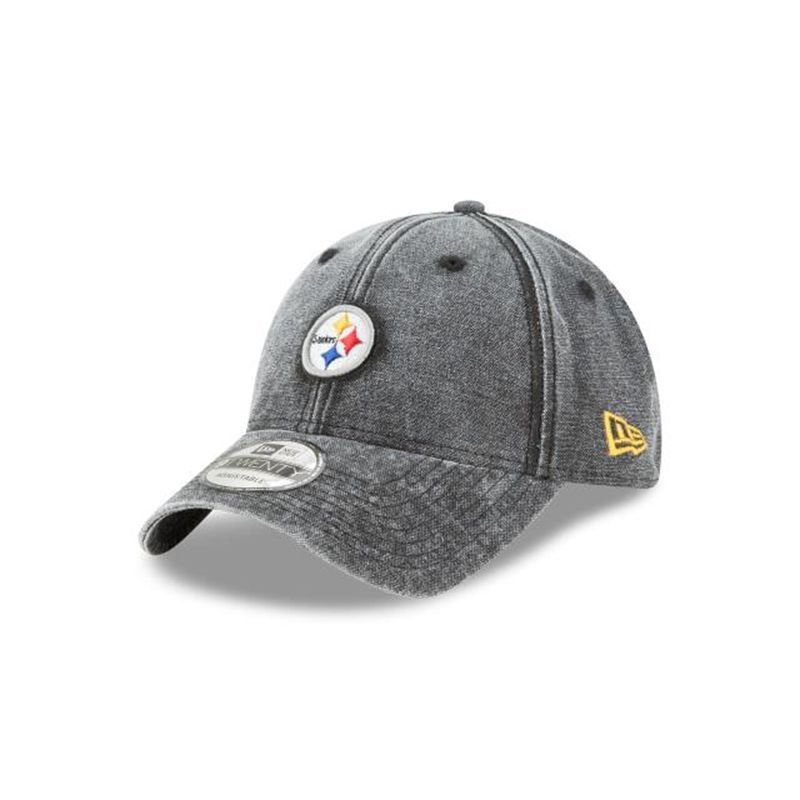 NFL Pittsburgh Steelers Team Loyal 9Twenty Adjustable (JJJ2195) - Black New Era Caps